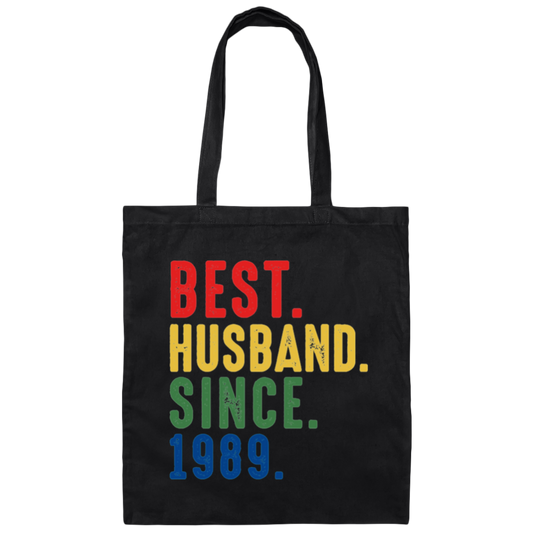 Bes  Husband Since 1989, Wedding Gift, 1989 Anniversary Gift Canvas Tote Bag