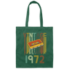 Cassettes Vintage 1972 Gift Birthday 70s Music Lover Gift For Man Canvas Tote Bag