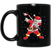 Dabbing Santa, Santa Claus, Sant Play Hockey, Merry Christmas, Trendy Christmas Black Mug