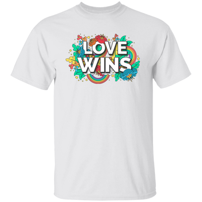 Love Wins, Rainbow Love, Flower Love, Colorful Love Unisex T-Shirt