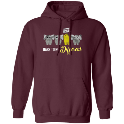 Elephant Lover Gift, Dare To Be Different, Different Elephant, Cute Gift Pullover Hoodie