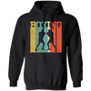 Boxing Lover, Love Boxing, Boxing Silhouette, Retro Boxing Pullover Hoodie