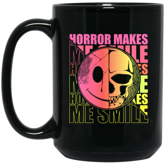 Horror Film, Festival Halloween, Zombie Fan Gift, Neon Style Black Mug