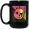 Horror Film, Festival Halloween, Zombie Fan Gift, Neon Style Black Mug