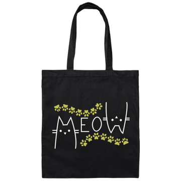 Funny Meow Cat Mom Lover , Women Cat Lover, for Her Canvas Tote Bag