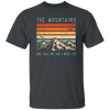 Mountains Are Calling, And I Must Go, Retro Mountain Gift, Mountain Unisex T-Shirt