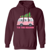 Tis The Season, Christmas Bus, Pink Christmas, Bus Bring Xmas Tree Christmas Pullover Hoodie