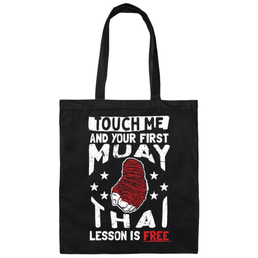 Muay Thai Kickboxing Lover Funny Gift Canvas Tote Bag