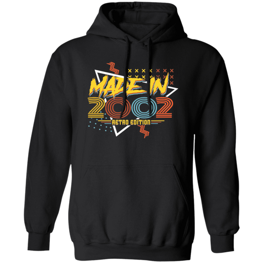 Birthday 2002 Retro Gift, Made In 2002, Retro Edition Gift, Love 2002 Pullover Hoodie