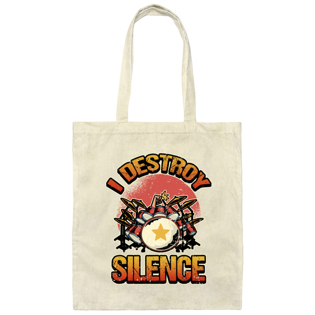 Funny Music Instrument Drummer Drummer Gifts Canvas Tote Bag