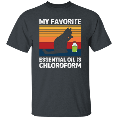 My Favorite Essential Oil Is Chloroform, Retro Cat With Oil Unisex T-Shirt