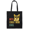 Corgi Best Corgi Mom Ever Retro Dog Funny Canvas Tote Bag