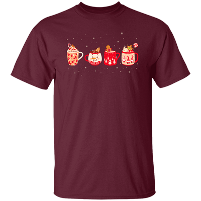 Christmas Cups, Coffee Cup, Set Cup Of Christmas, Merry Christmas, Trendy Christmas Unisex T-Shirt