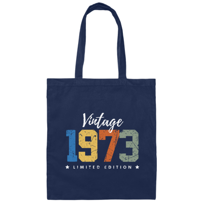 Vintage Style Gift For 1973 Limited Edition Retro Color Canvas Tote Bag