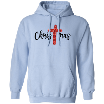 Red Glitter Christmas, Red Christian, Pastor Gift, Merry Christmas, Trendy Chrismas Pullover Hoodie