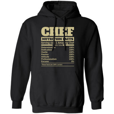 Chef Nutrition Facts, Serving Size For 1 Amazing Chef Pullover Hoodie