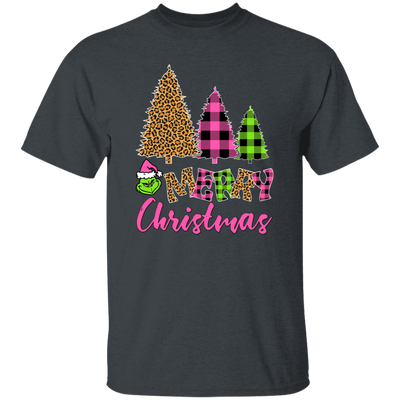 Leopard Christmas, Plaid Christmas, Trendy Grinch, Merry Christmas, Trendy Christmas Unisex T-Shirt