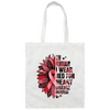 In February I Wear Red For Heart Disease Awareness Canvas Tote Bag