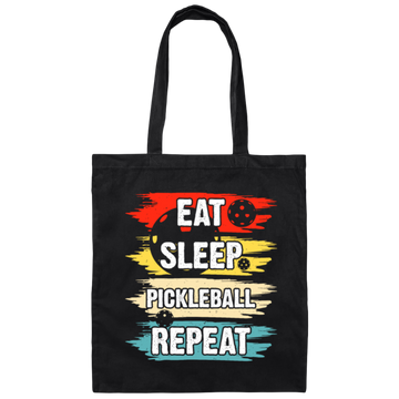 Pickleball Game, Love Pickleball, Ball Sport Gift, Eat Sleep Pickleball Repeat Canvas Tote Bag