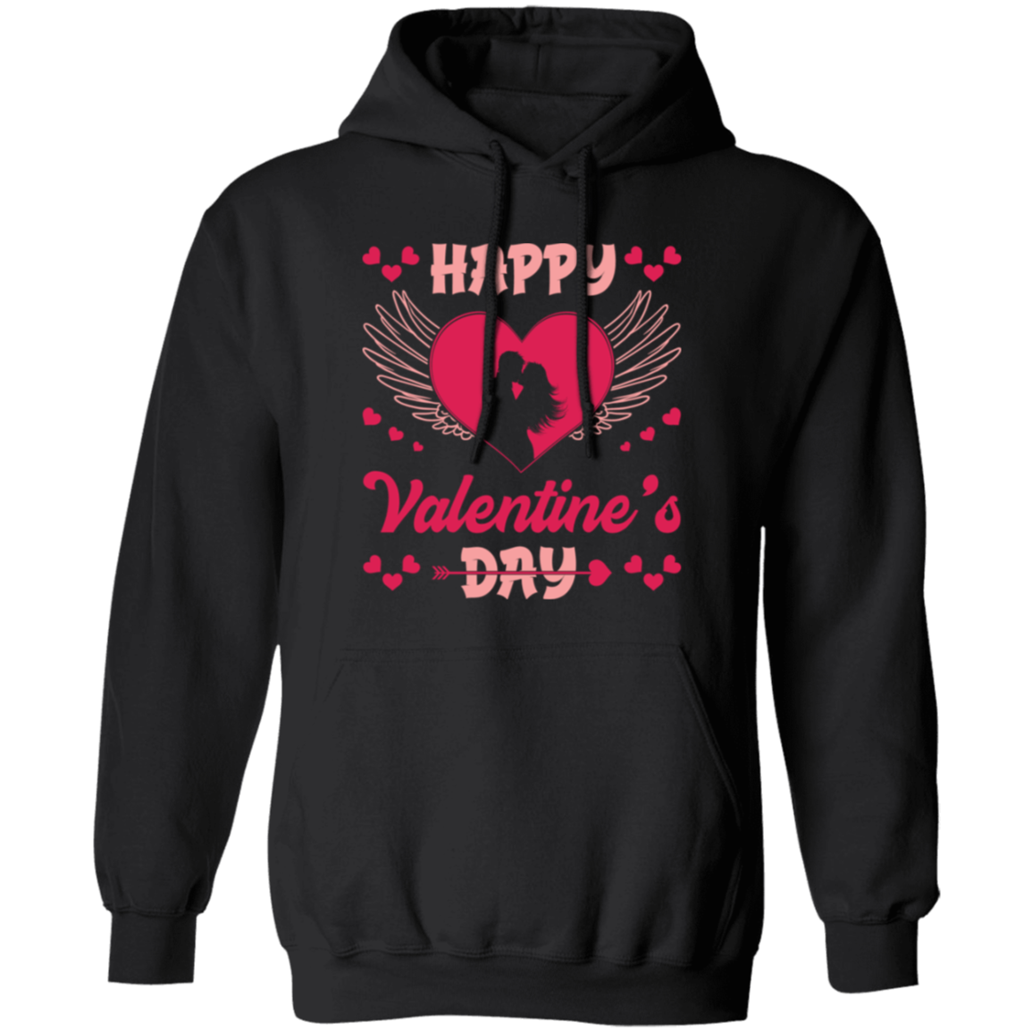 Happy Valentine's Day, Heart Swings, Pink Valentine Pullover Hoodie