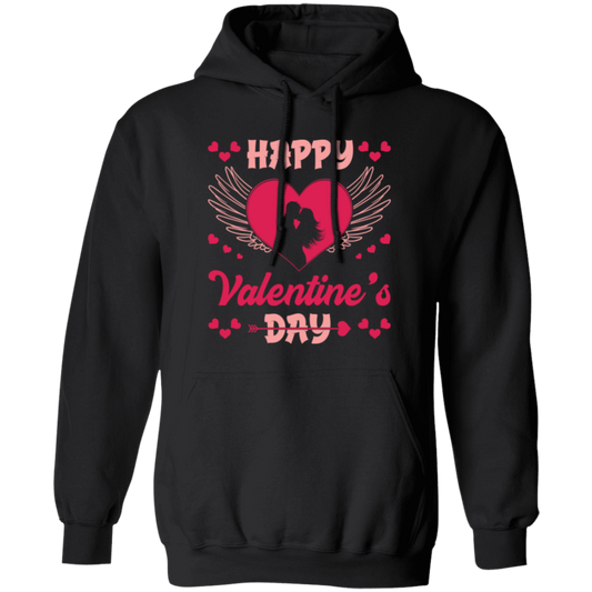 Happy Valentine's Day, Heart Swings, Pink Valentine Pullover Hoodie