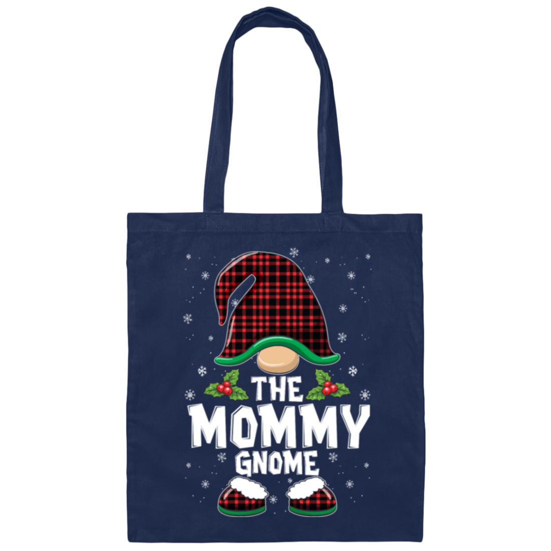 The Mommy Gnome Present For Family, Xmas Cute Gnome Lover Canvas Tote Bag