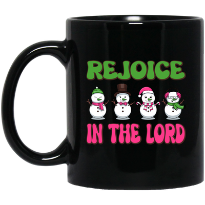 Rejoice In The Lord, Love Snowman, Four Snowman, Set Of Snowman, Merry Christmas, Trendy Christmas Black Mug