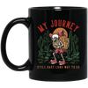 My Journey Still Have Long Way To Go, Skeleton Cowboy Black Mug