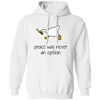 Peace Was Never An Option, Duck Running, Duck Hold Knife Pullover Hoodie