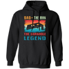 Retro Dad, The Man, The Cornhole Legend, Retro Cornhole Pullover Hoodie