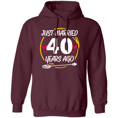 Anniversary Gift, 40th Anniversary, 40 Years Wedding, Anniversary Gift Pullover Hoodie