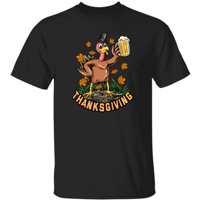 Turkey With Beer, Thanksgiving's Day, Thankful With Beer Unisex T-Shirt