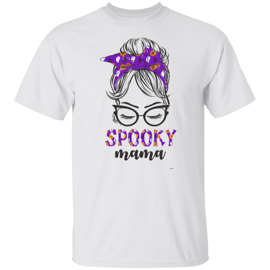 Spooky Mama, Halloween Party, Messy Buns Halloween Unisex T-Shirt