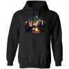 Outdoor Enthusiast Enjoying A Peaceful Camping Trip Under The Stars Pullover Hoodie