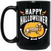 Funny Dachshund, Happy Dachshund, Halloween Gift, Best Halloween Lover Black Mug