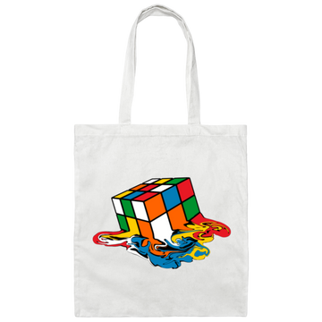 Melting Rubik's Cube, Cube Toy, Rubik Fan, Love Rubik, Cube Player Gift Canvas Tote Bag