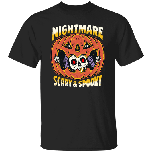 Nightmare Scary And Spooky, Skeleton Into Pumpkin Unisex T-Shirt