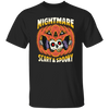 Nightmare Scary And Spooky, Skeleton Into Pumpkin Unisex T-Shirt