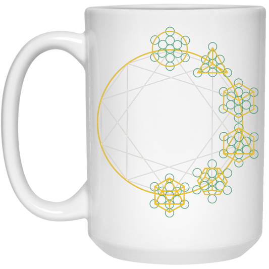 Abstract Geometric, Geometric Element, Foreign Material White Mug