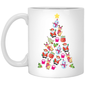 Christmas Tree Made By Xmas Element, Love Christmas Tree, Merry Christmas, Trendy Christmas White Mug