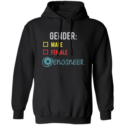 Engineer Gender, Fluid Nonbinary, Not Male Or Female, I Am Engineer Pullover Hoodie