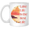 Lake Life Is The Best Life, Love Lake, Retro Lake White Mug