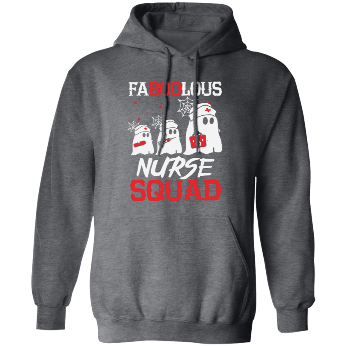 Our Boo Ghost Nurse Hoodie is a must-have for any Halloween celebration. The pullover hoodie features Faboolous Nurse Squad and Nurse Squad Halloween designs, making it trendy and perfect for the spooky season.