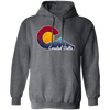 Crested Butte, Colorado With Flag Inspired Scene, Love Colorado Gift Pullover Hoodie