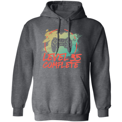 Level 35 Complete, Vintage 35th Wedding, Anniversary 35th, Best 35th Gift Pullover Hoodie