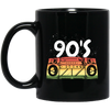 90s Boombox Radio, Old School Retro, Best 90s Birthday, 90s Love Gift Black Mug