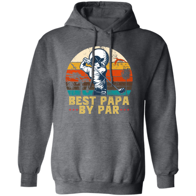 Love Golf, Best Papa By Par, Funny Golf, Retro Golf, Vintage Style Pullover Hoodie