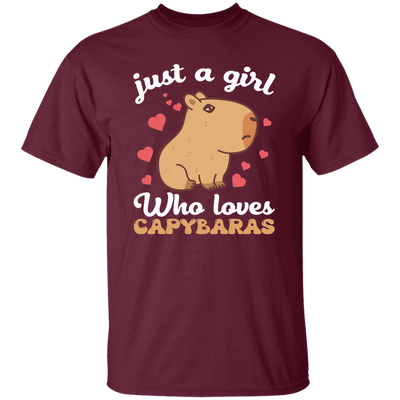 Just A Girl Who Loves Capybaras, Cute Funny Capybaras Unisex T-Shirt