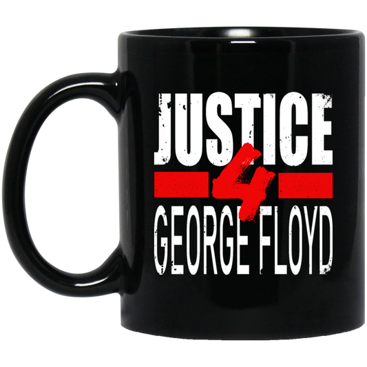 Justice For George Floyd, Black Lives Matter, Black Lives Love Gift Black Mug