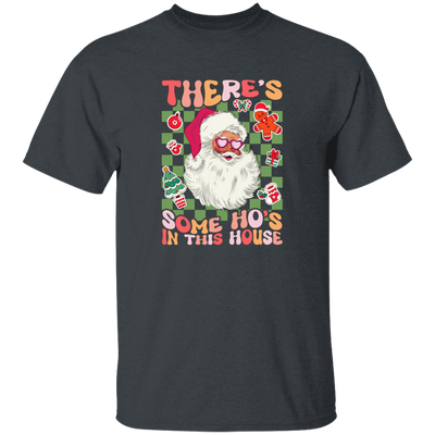 There's Some Ho's In This House, Cute Santa, Groovy Christmas Unisex T-Shirt